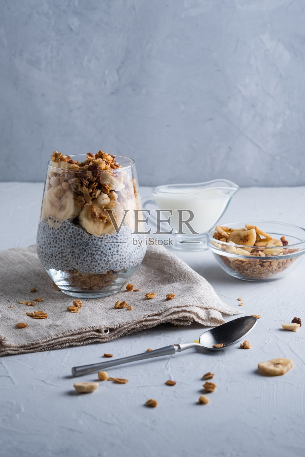 健康chia布丁照片摄影图片