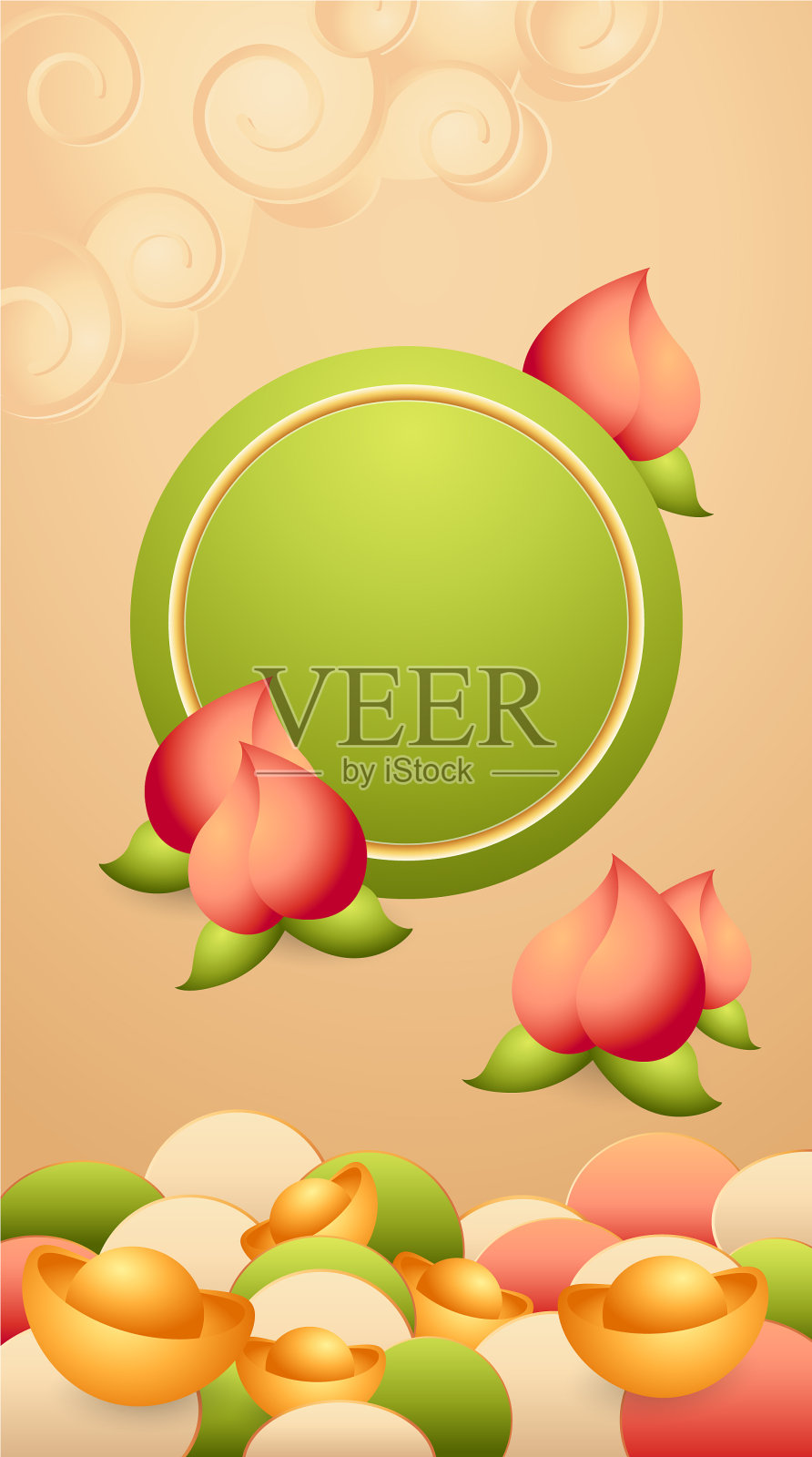 传统的春节东方模板插画图片素材