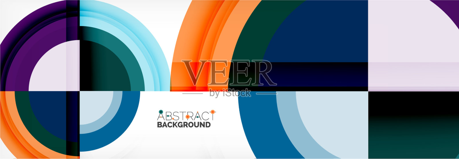 圆形形状三角形和圆形现代插画图片素材