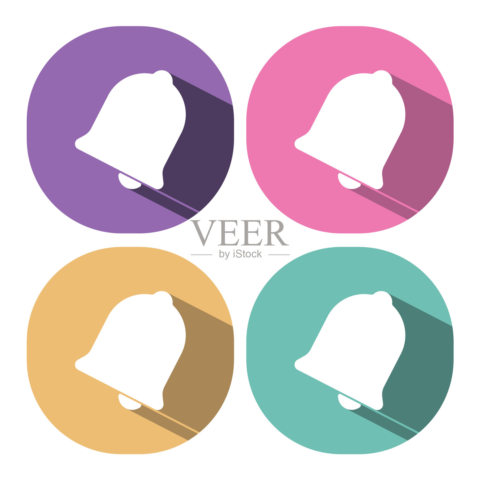 钟形图标设置钟形图标平面设计长图标素材