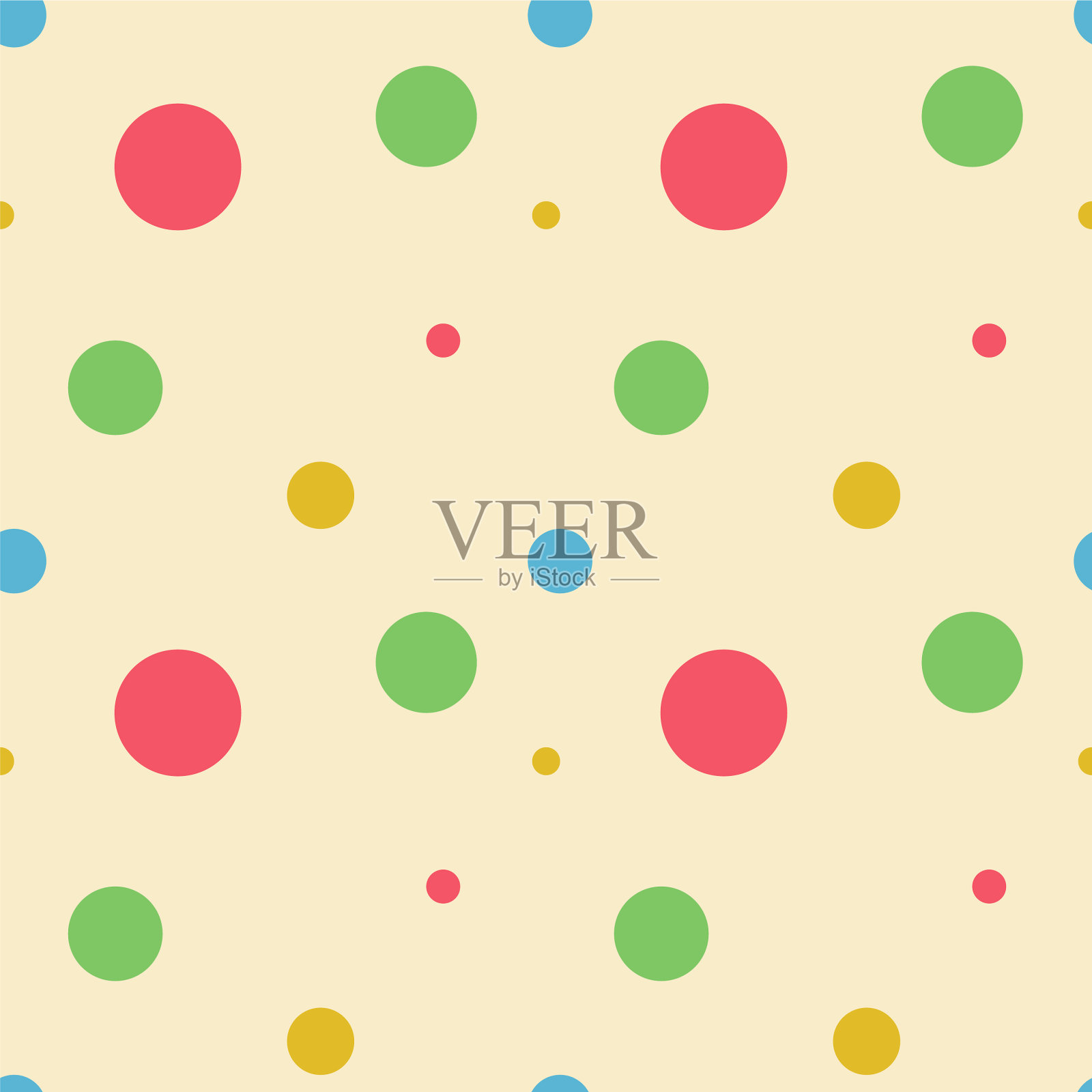 抽象无缝图案与圆几何插画图片素材