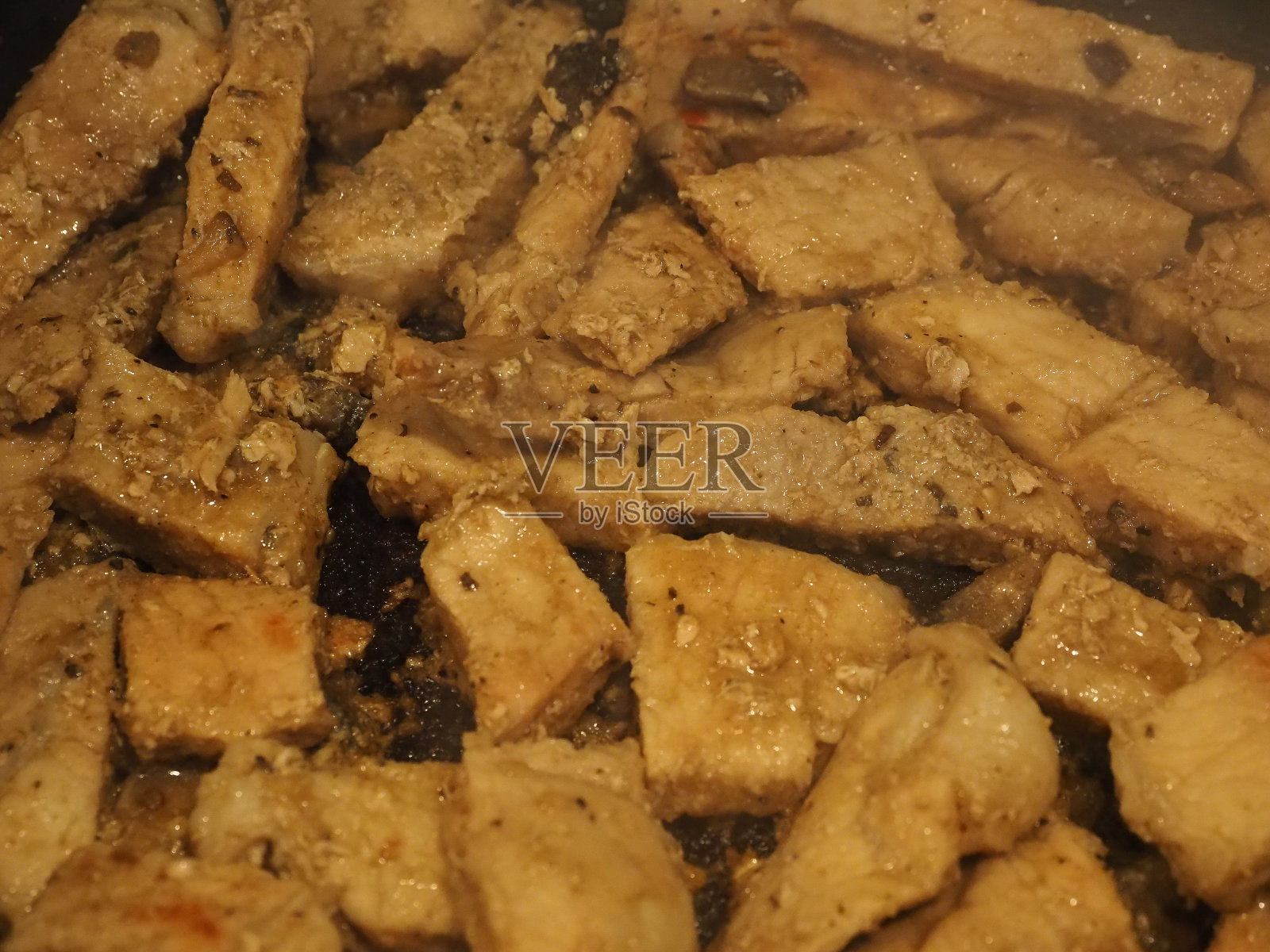 炸猪肉照片摄影图片