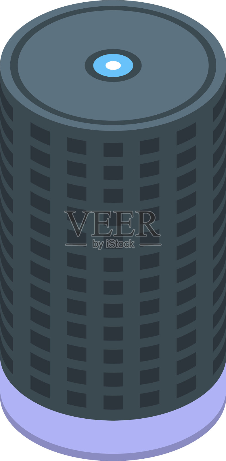 播客智能扬声器图标等距风格插画图片素材