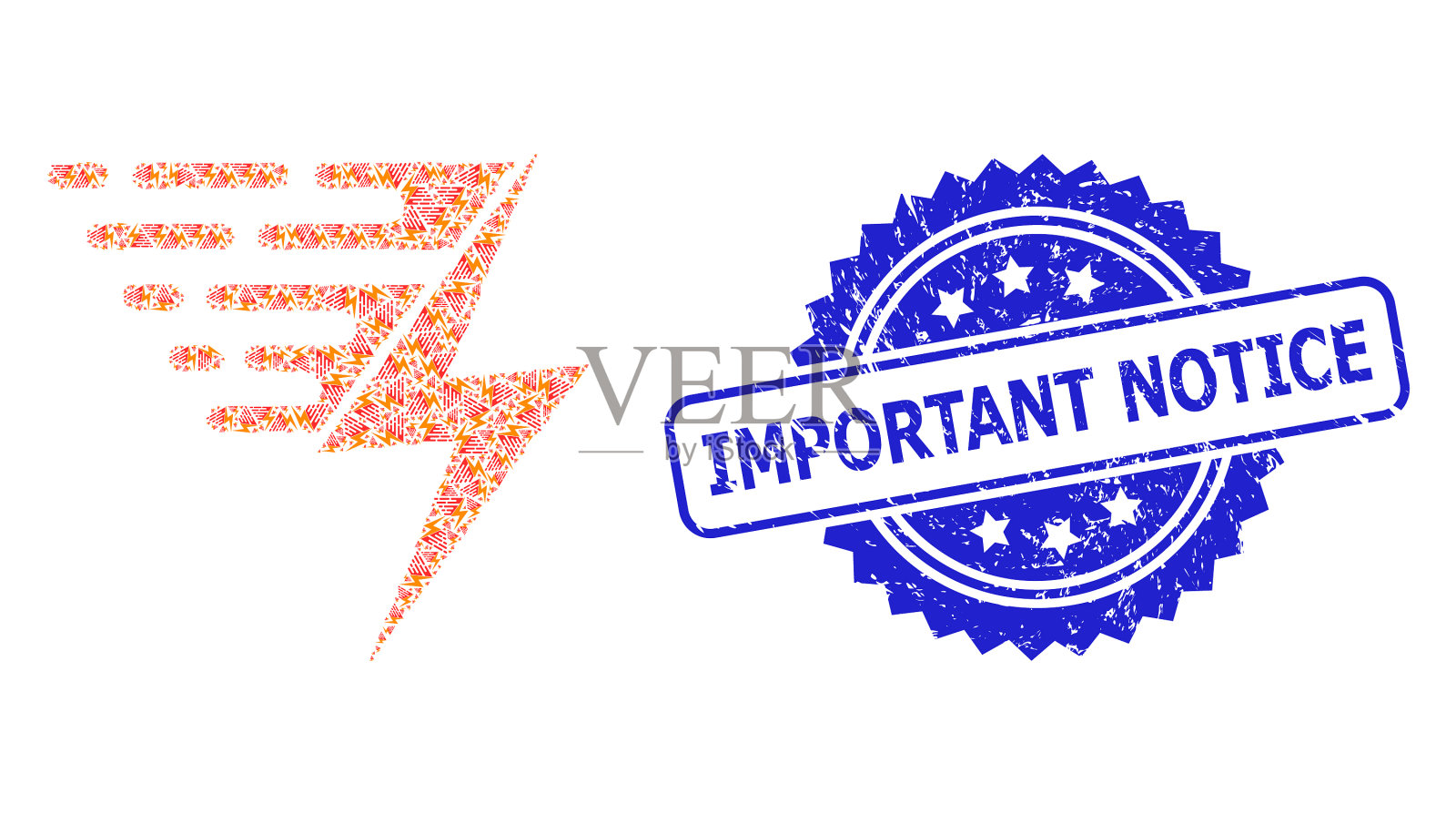 橡皮重要通知密封和递归插画图片素材