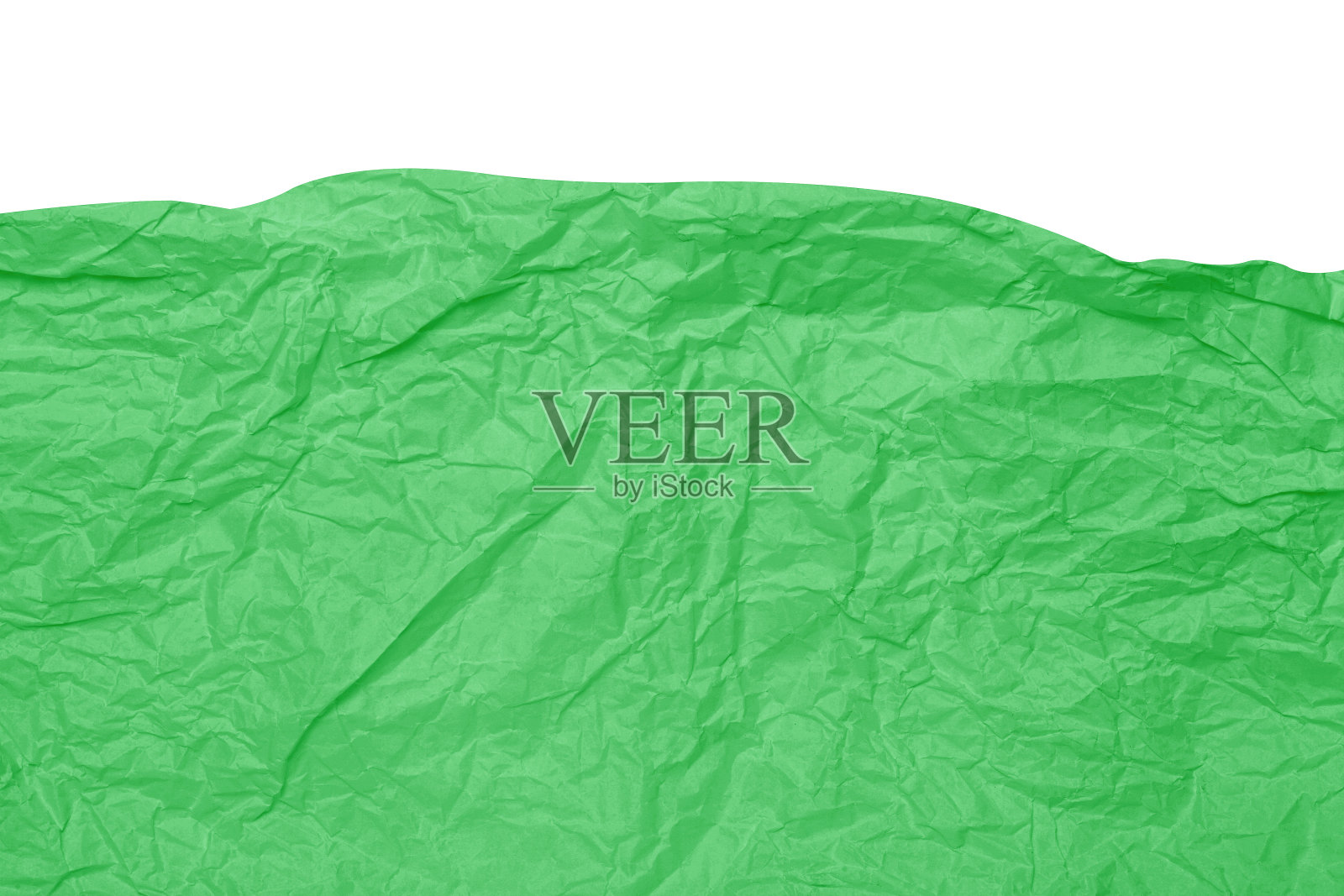 近距离纹理皱巴巴的纸孤立在白色背景照片摄影图片