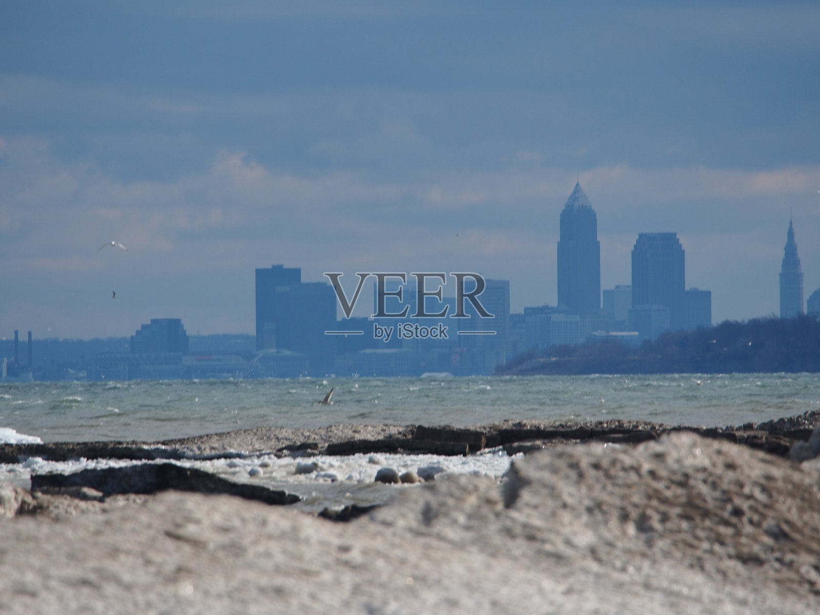 克利夫兰的地平线-在阴霾中照片摄影图片