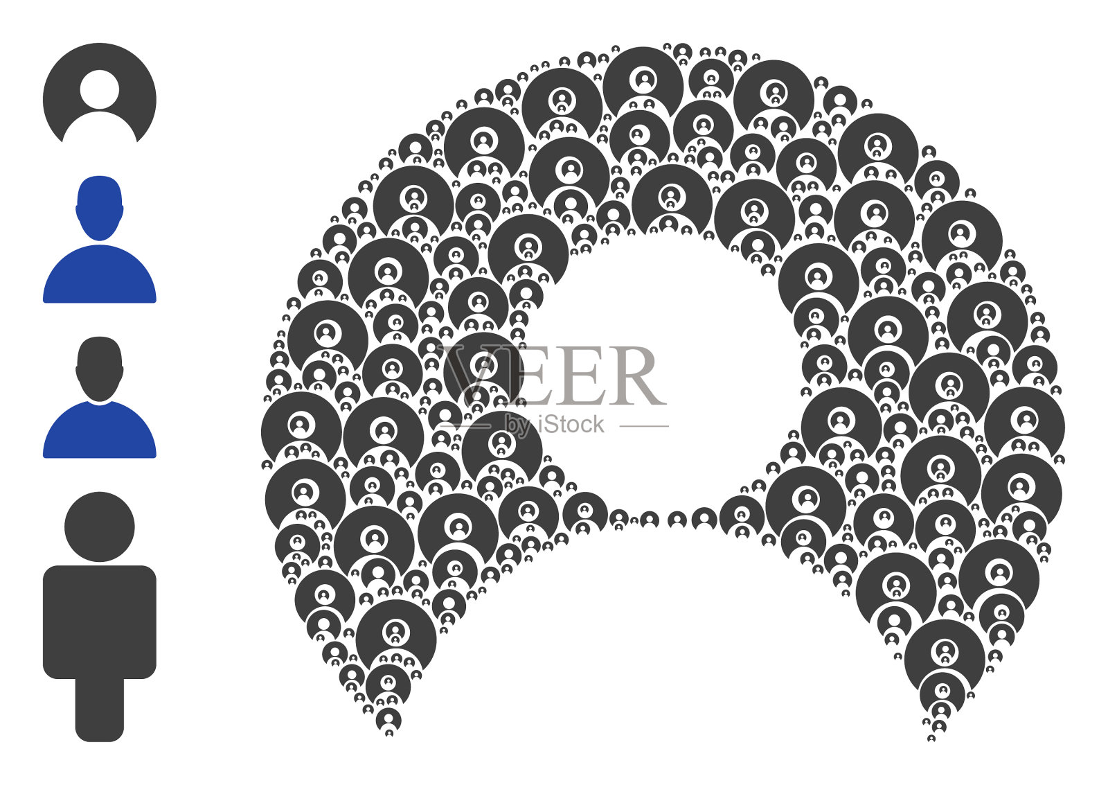 用户帐号递归组合自图标插画图片素材