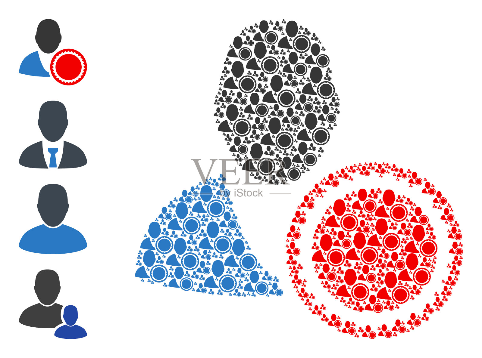 加盖用户递归拼贴自我项目插画图片素材