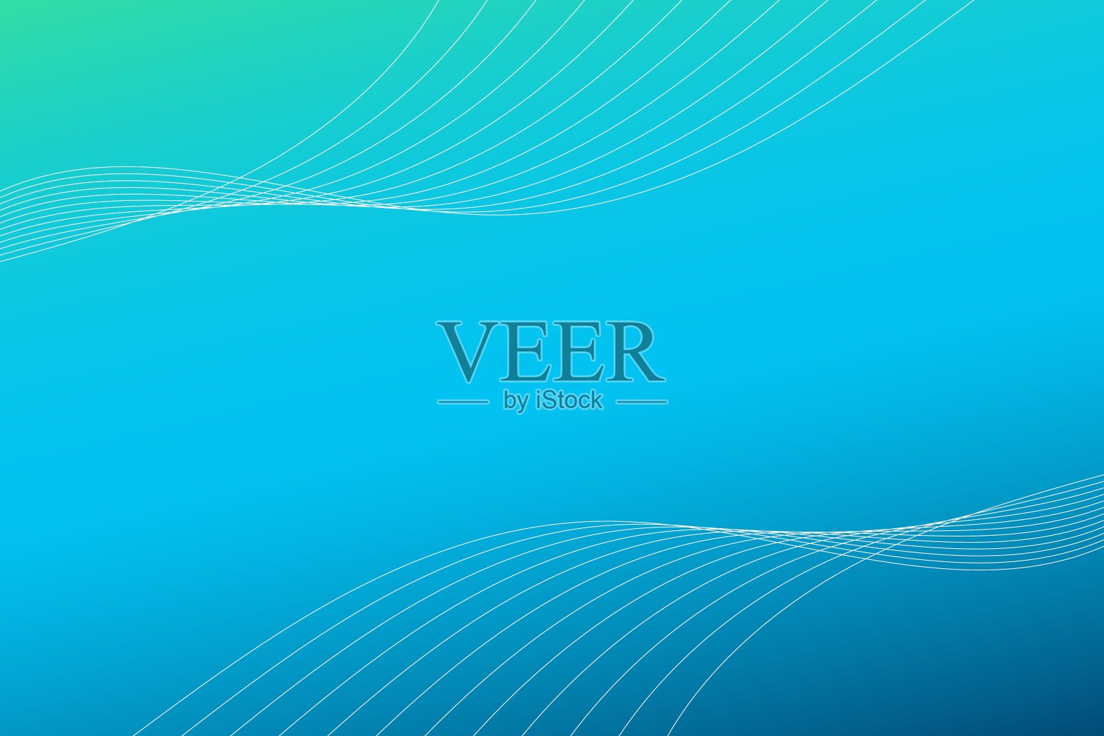 抽象蓝色形状曲线梯度背景。矢量图(带笔画)插画图片素材