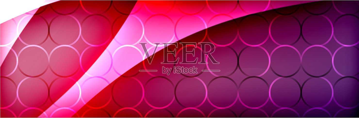 流体梯度霓虹彩色波抽象插画图片素材