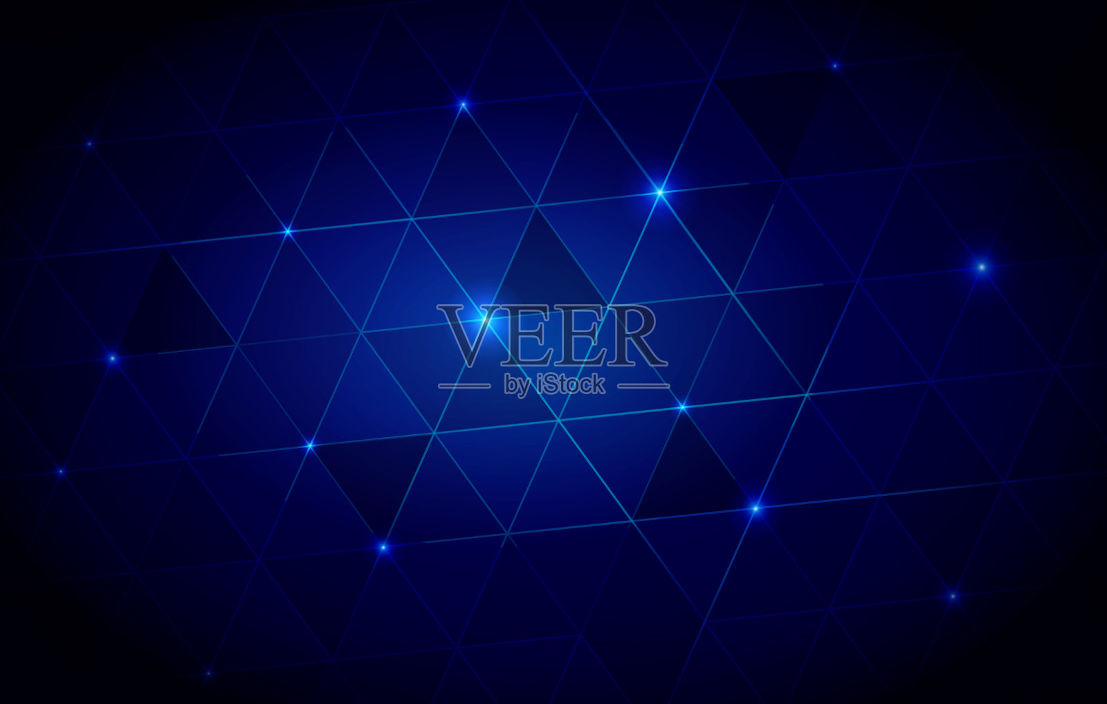 矢量插图高科技背景。三角形的技术概念。插画图片素材