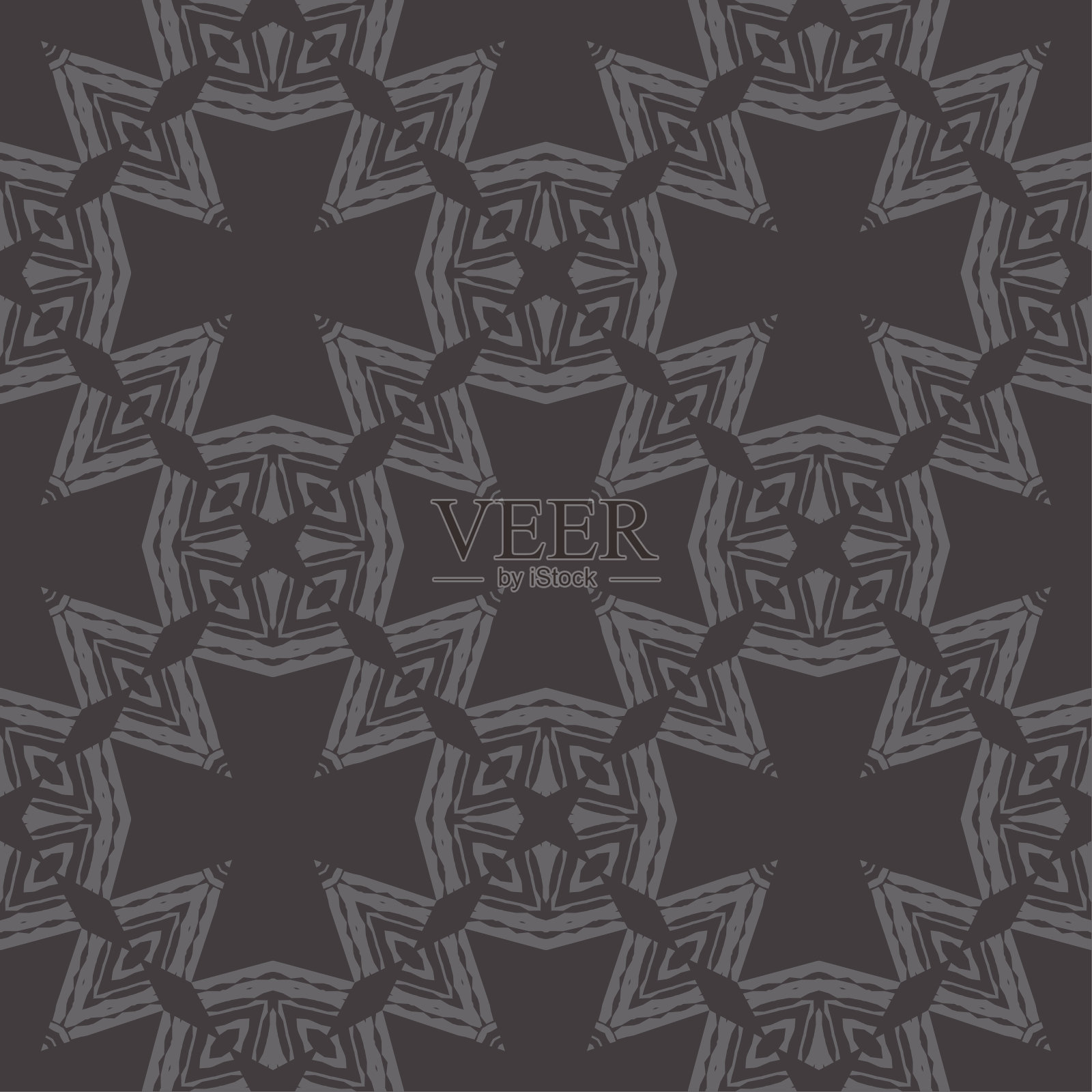 几何形状的马赛克。无缝模式。设计与手动孵育。插画图片素材