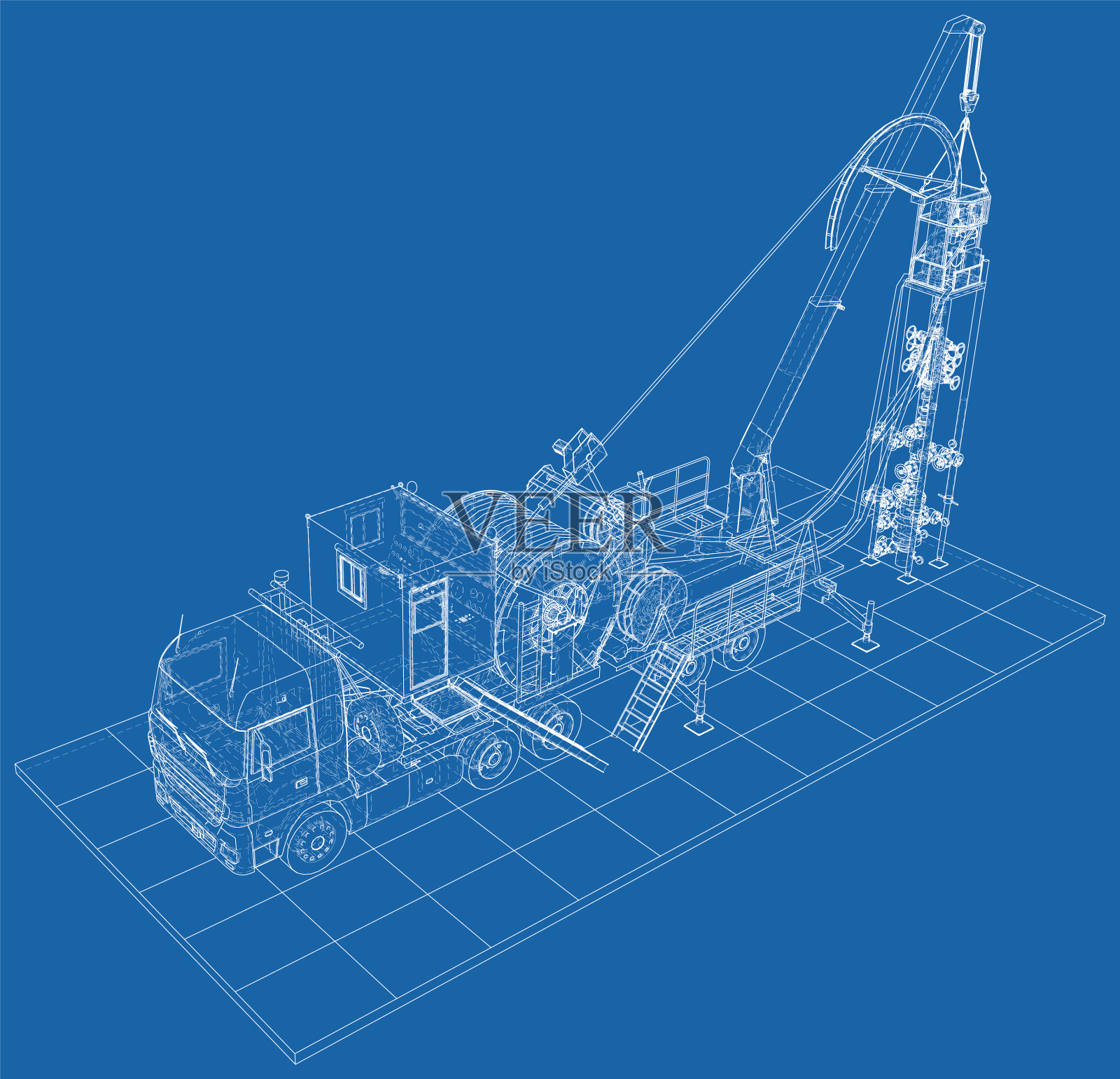 连续油管单元机层可见插画图片素材