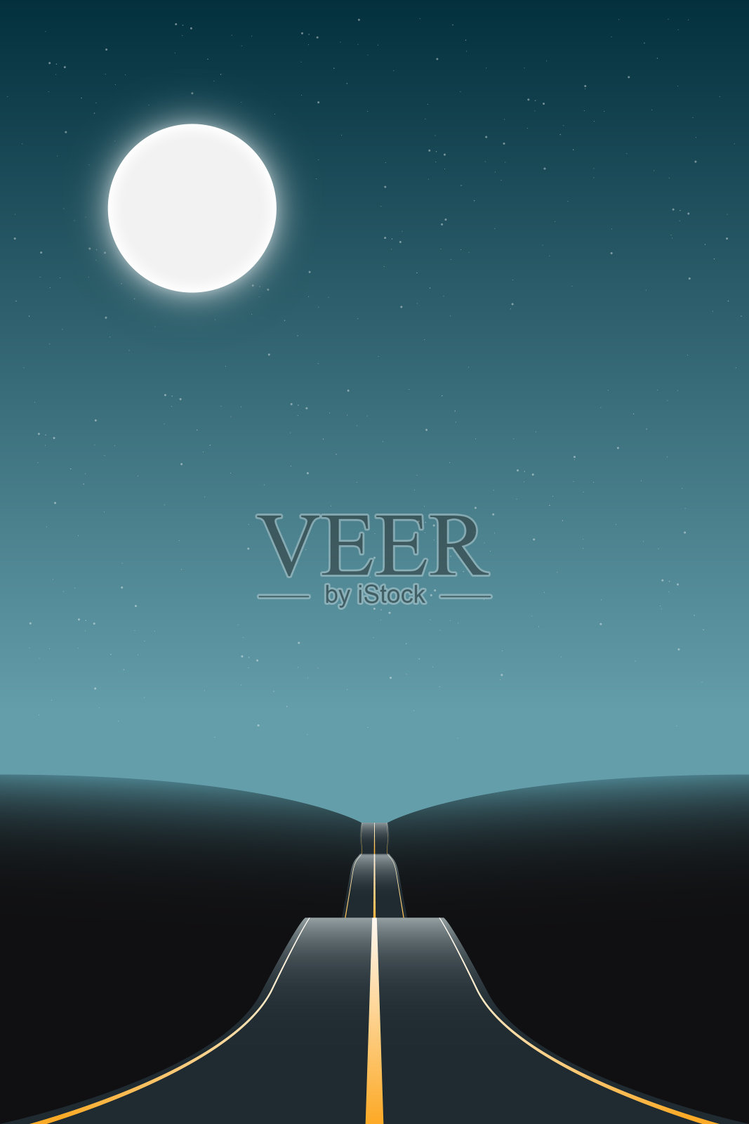 道路景观背景矢量设计插图插画图片素材