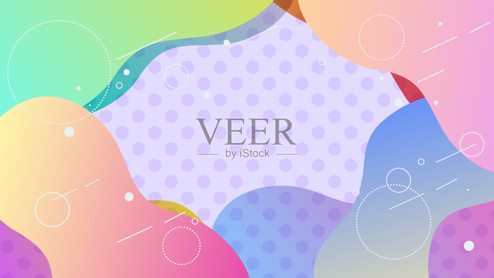 彩色流行图形背景材料插画图片素材