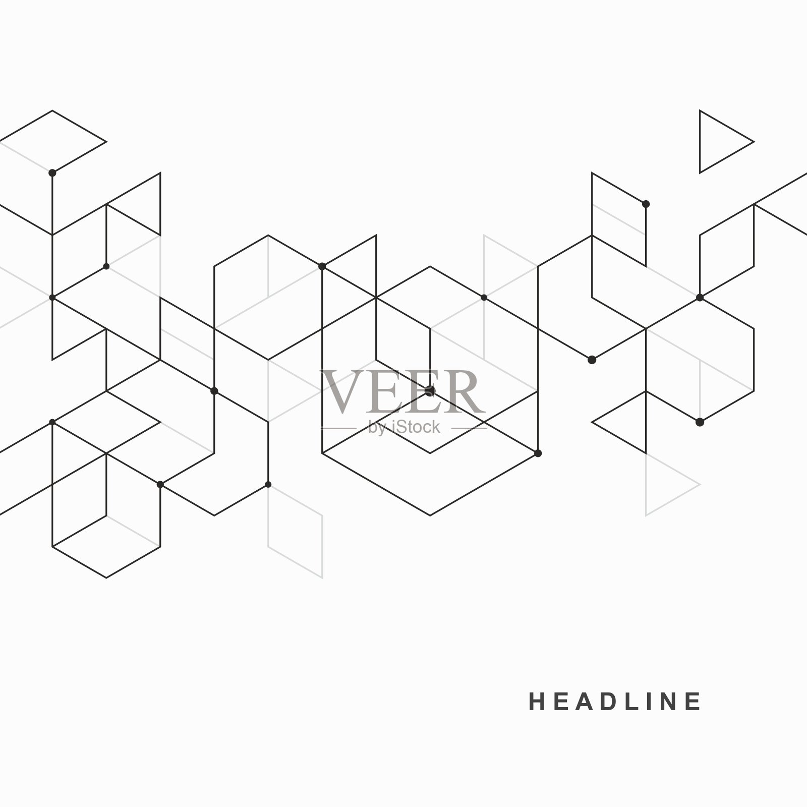 抽象几何技术背景。向量的创意设计。插画图片素材