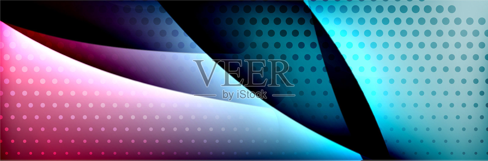 流体梯度霓虹彩色波抽象插画图片素材