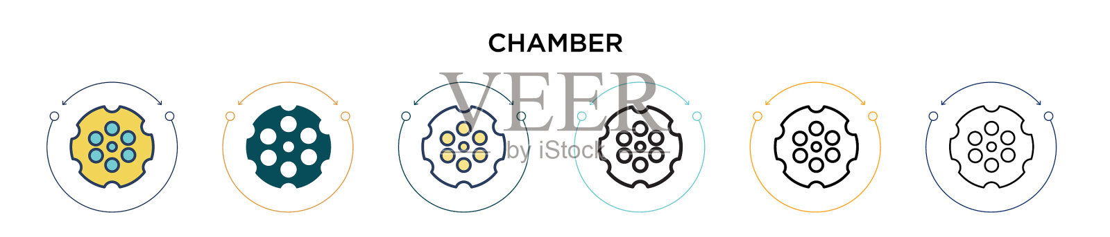 箱体图标在填充细线轮廓和插画图片素材