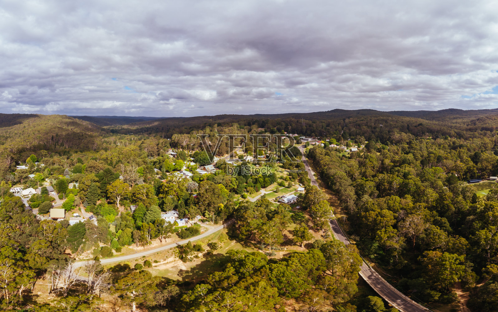 鸟瞰图布莱克伍德在澳大利亚照片摄影图片