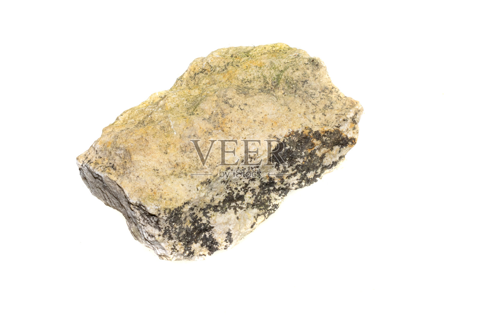 白色孤立的背景上的石灰岩照片摄影图片