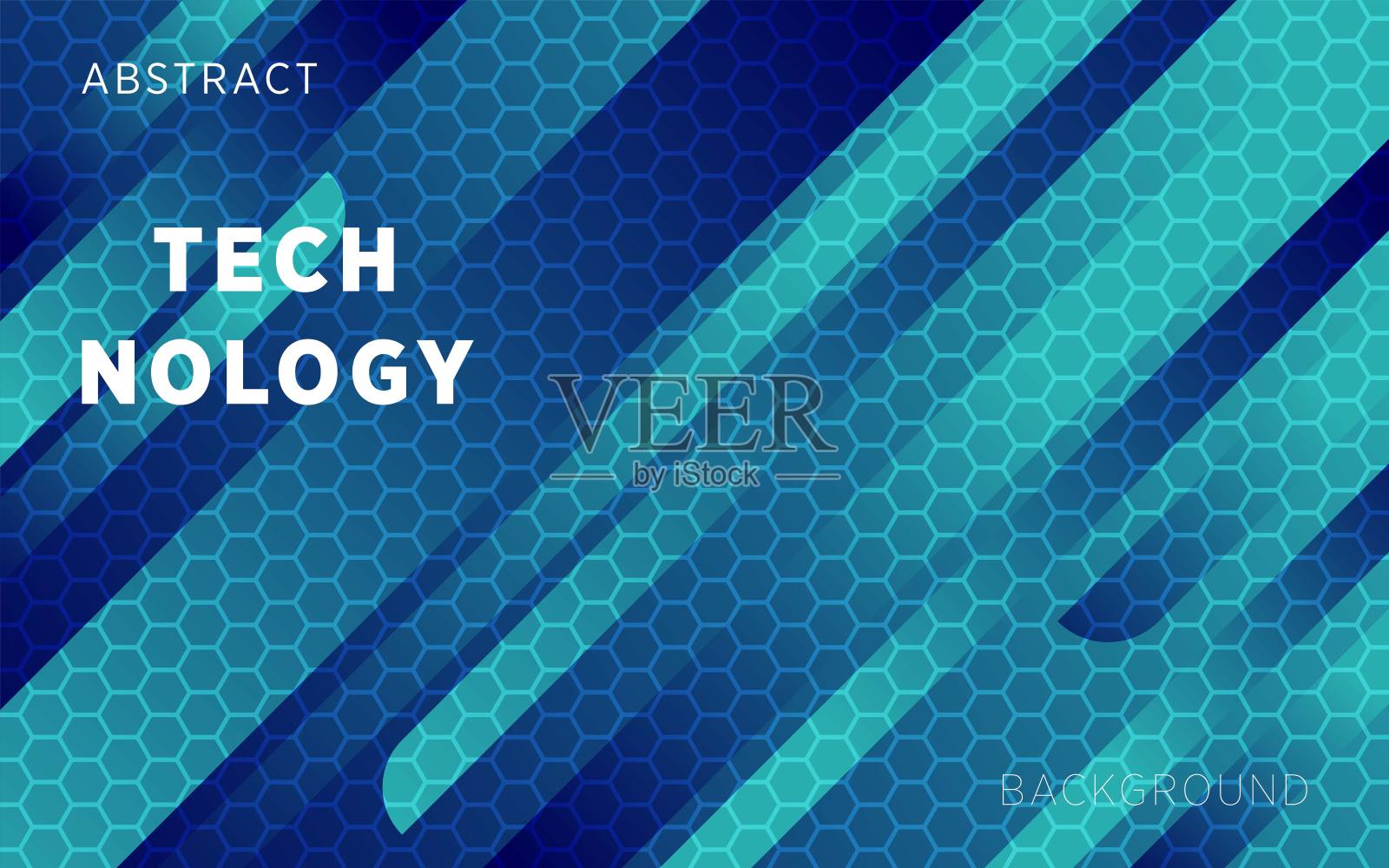 现代抽象未来背景旗帜设计在六边形纹理插画图片素材