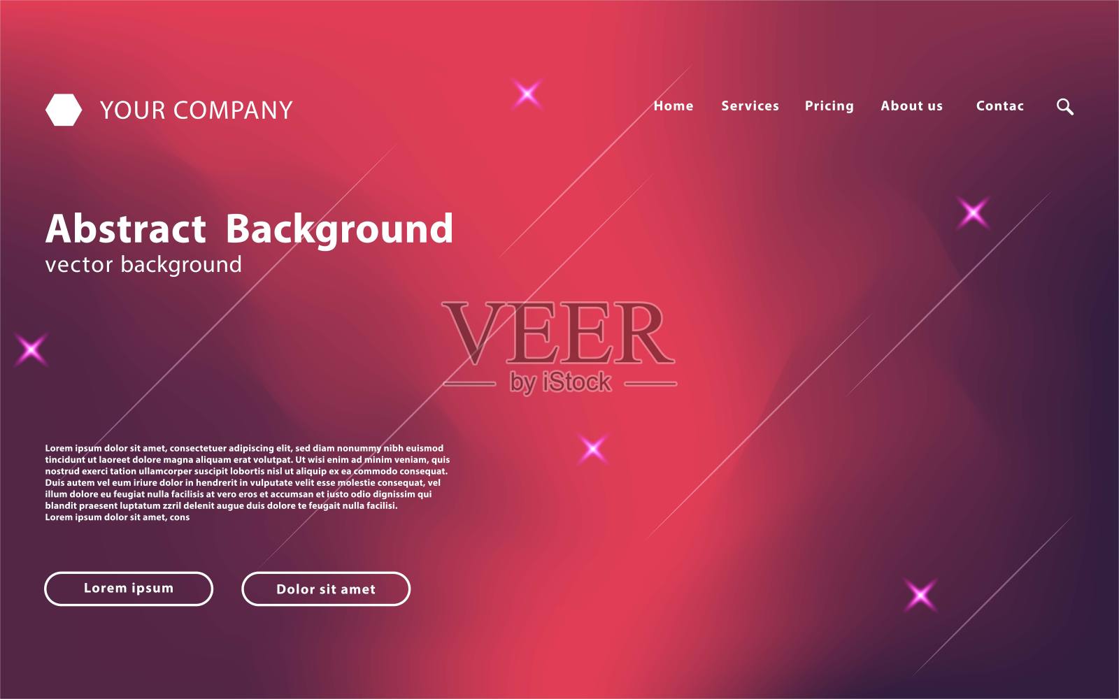 现代彩色抽象登陆页面背景。插画图片素材