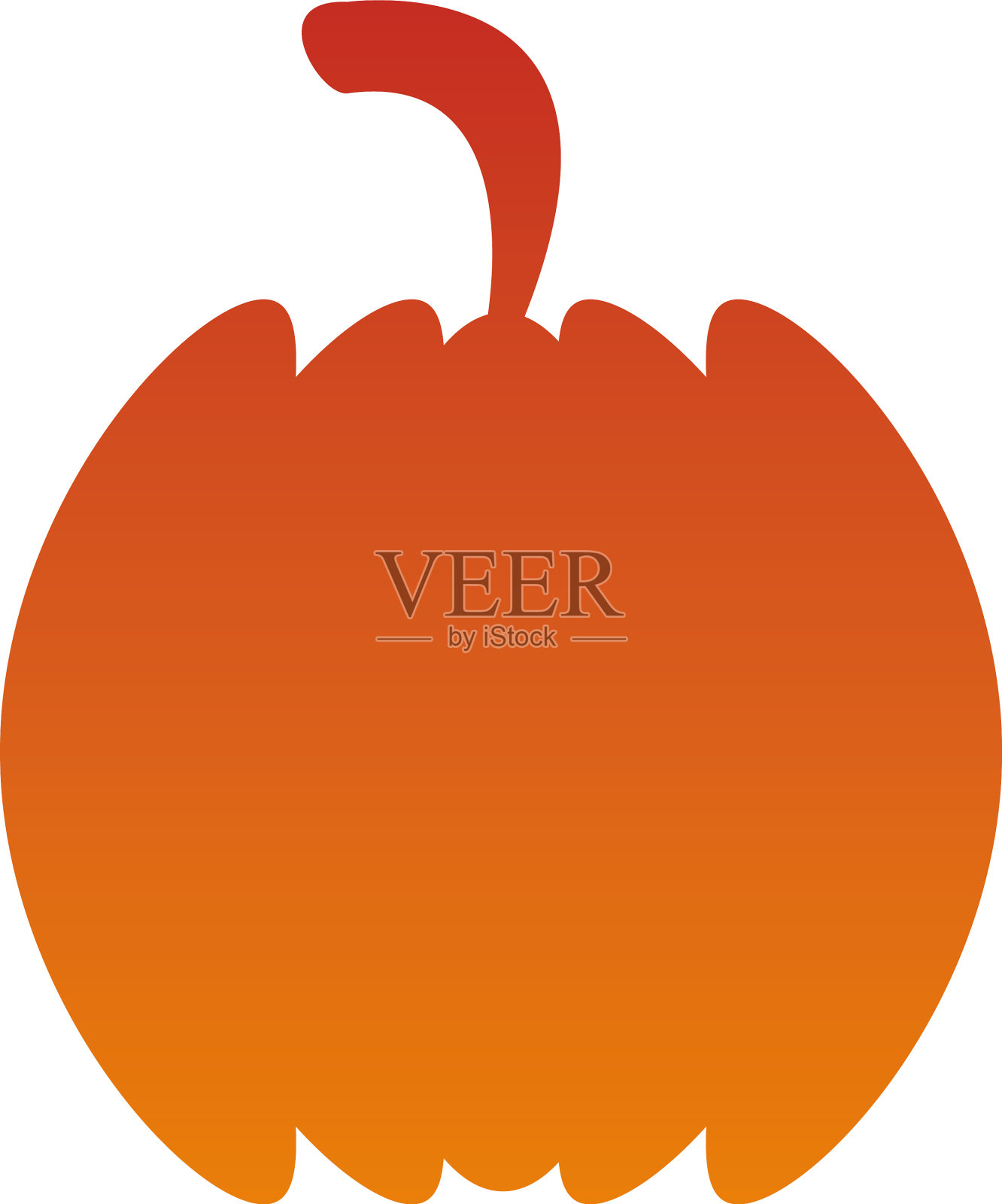 橙色南瓜剪影设计插画图片素材