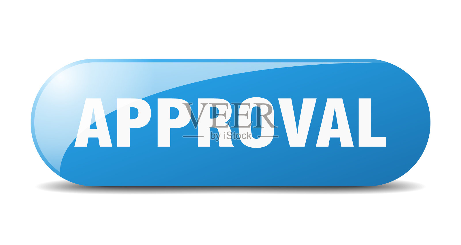 批准按钮贴纸横幅圆形玻璃标志插画图片素材