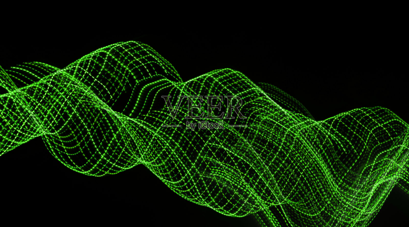 黑色背景纹理上的绿色线条照片摄影图片