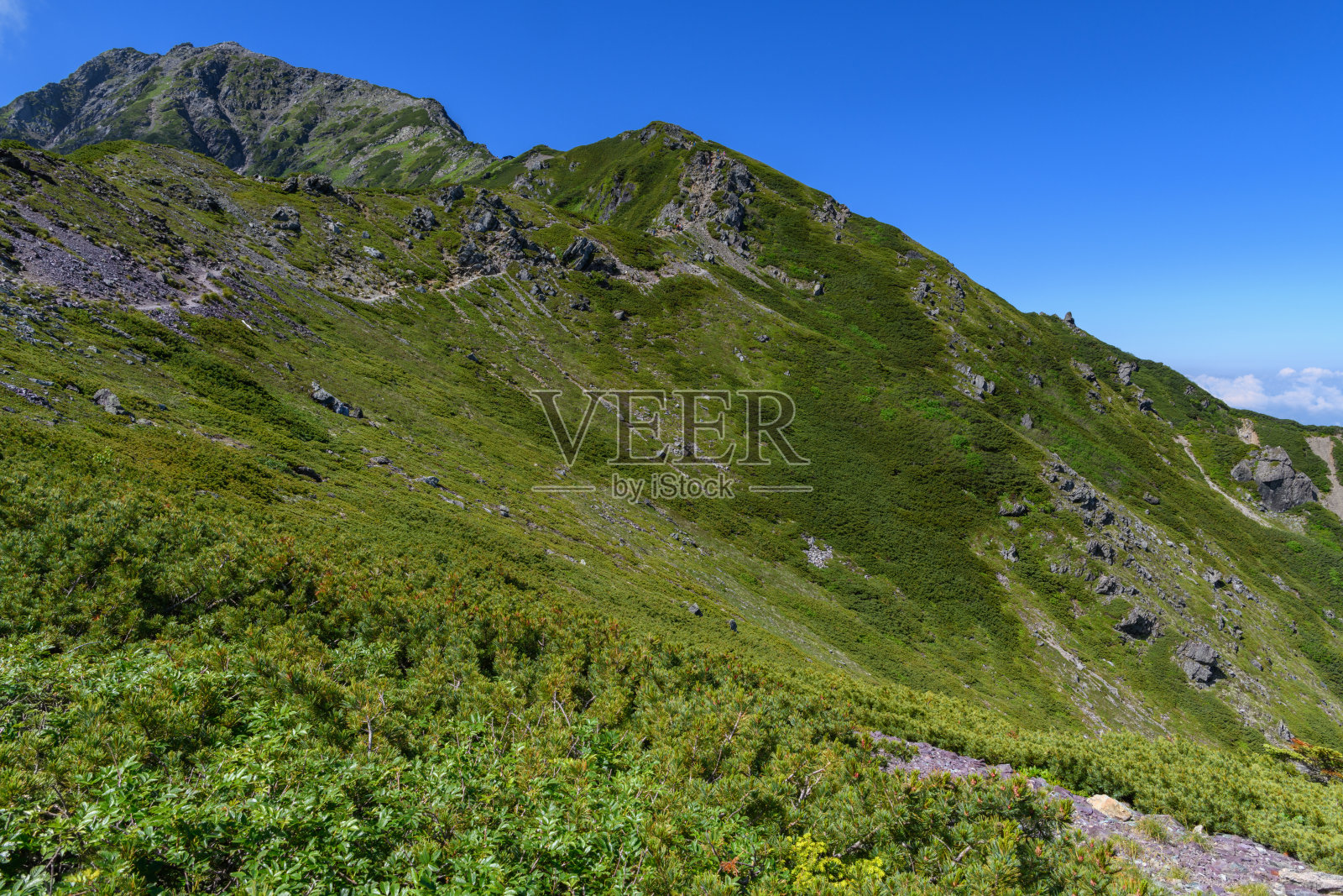日本阿尔卑斯山南部的Kitadake山照片摄影图片