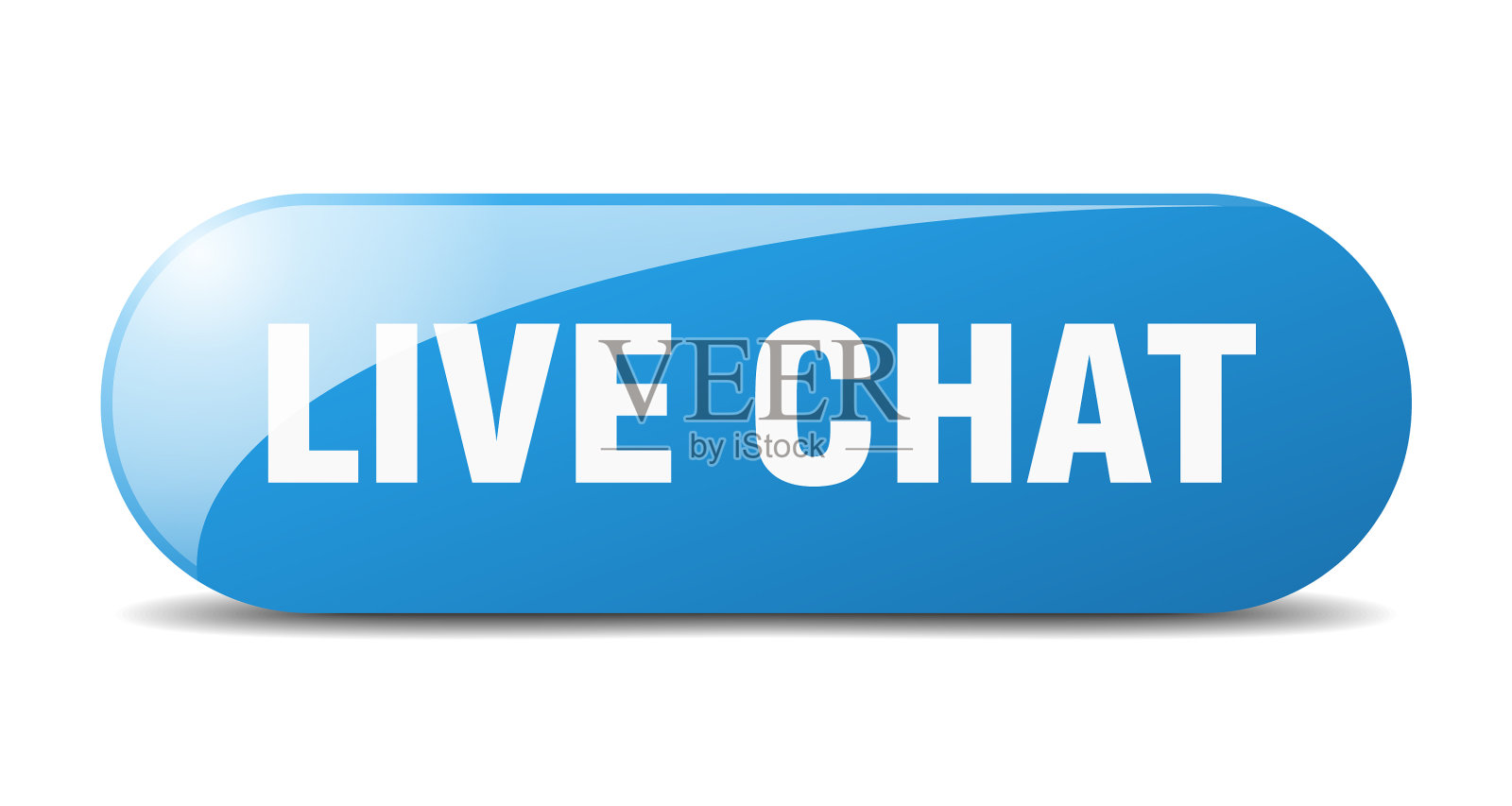 实时聊天按钮贴纸横幅圆形玻璃标志插画图片素材