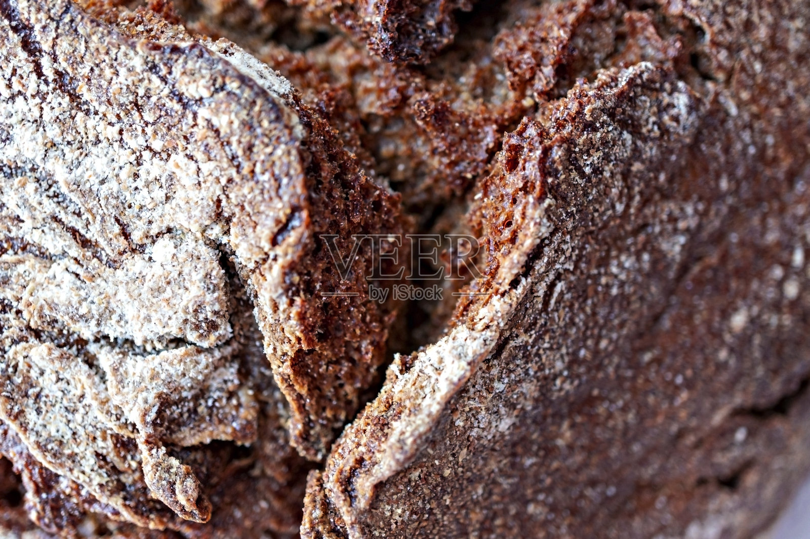 黑麦、黑面包或纸杯蛋糕的纹理，选择性聚焦，抽象背景照片摄影图片