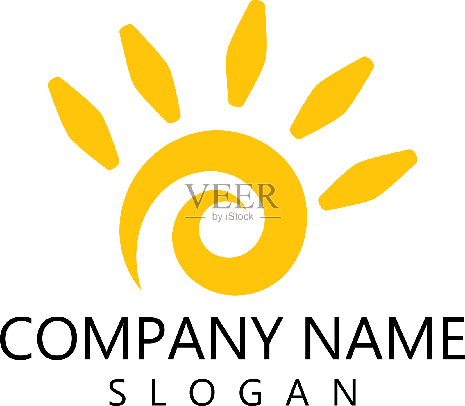 太阳标志插画图片素材