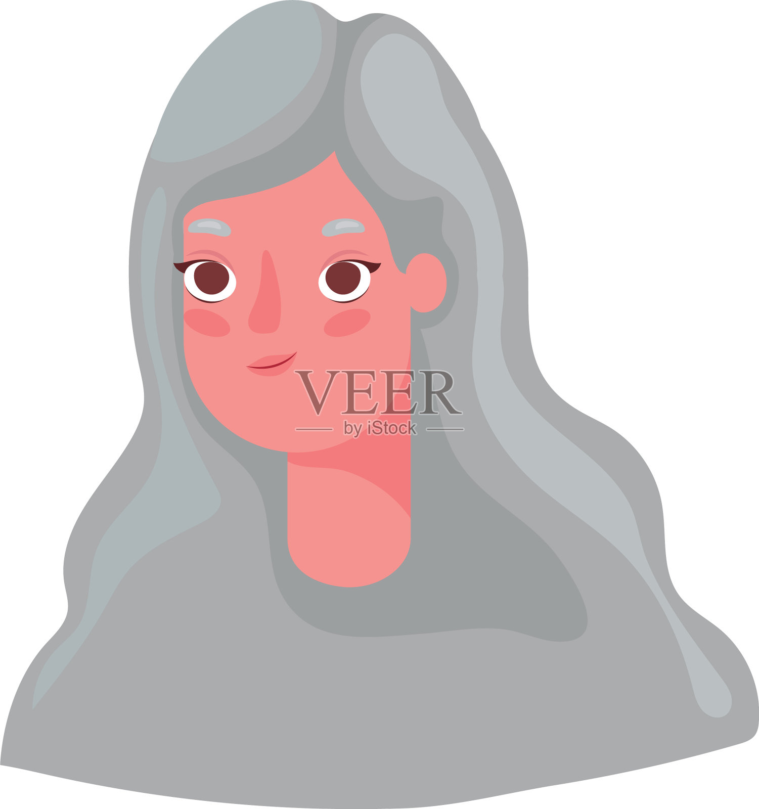 高级女性卡通头像设计插画图片素材