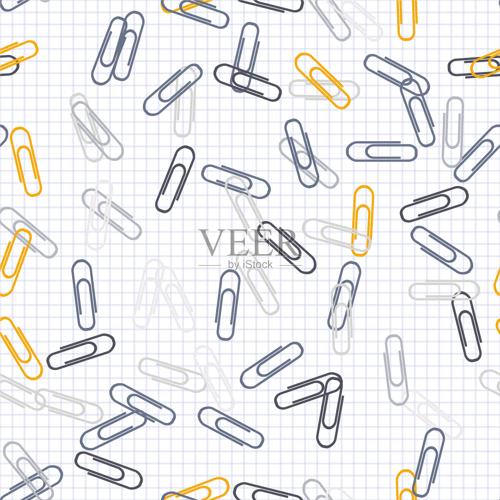 丰富多彩的办公用品学校文具插画图片素材