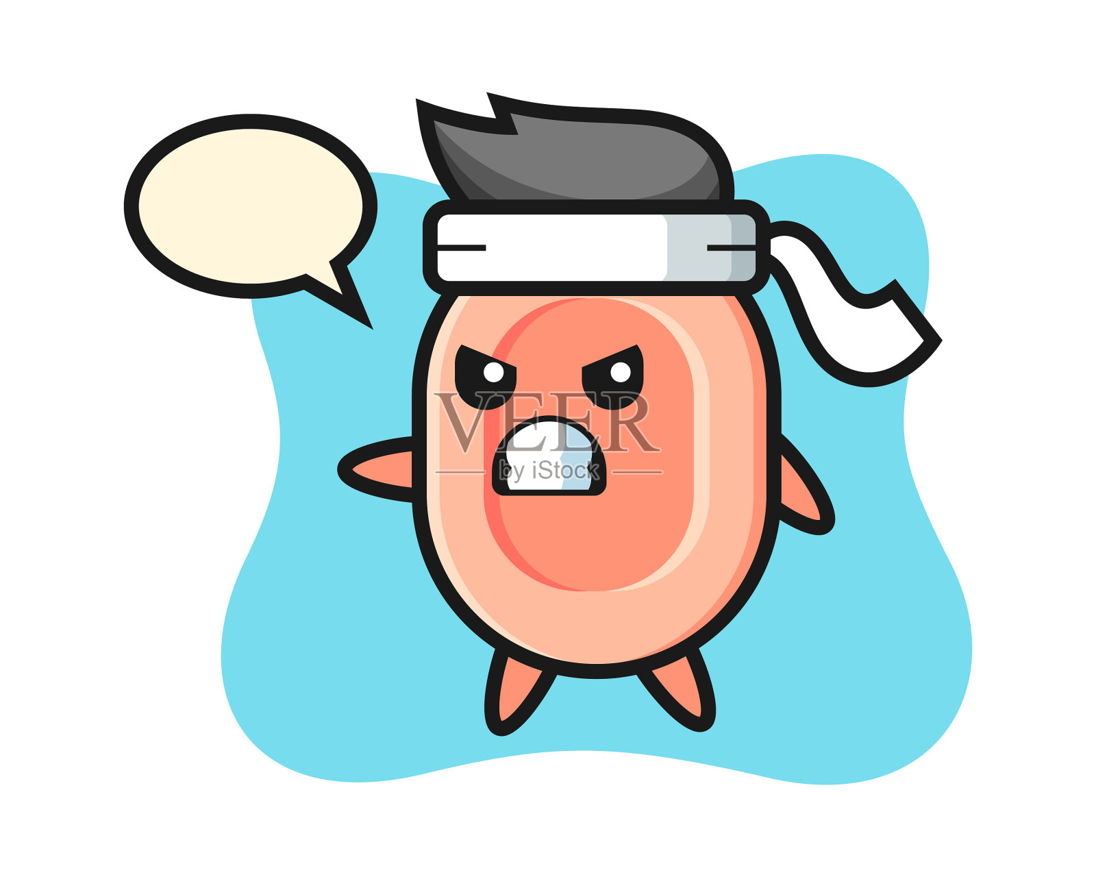 在肥皂剧里扮演空手道战士插画图片素材