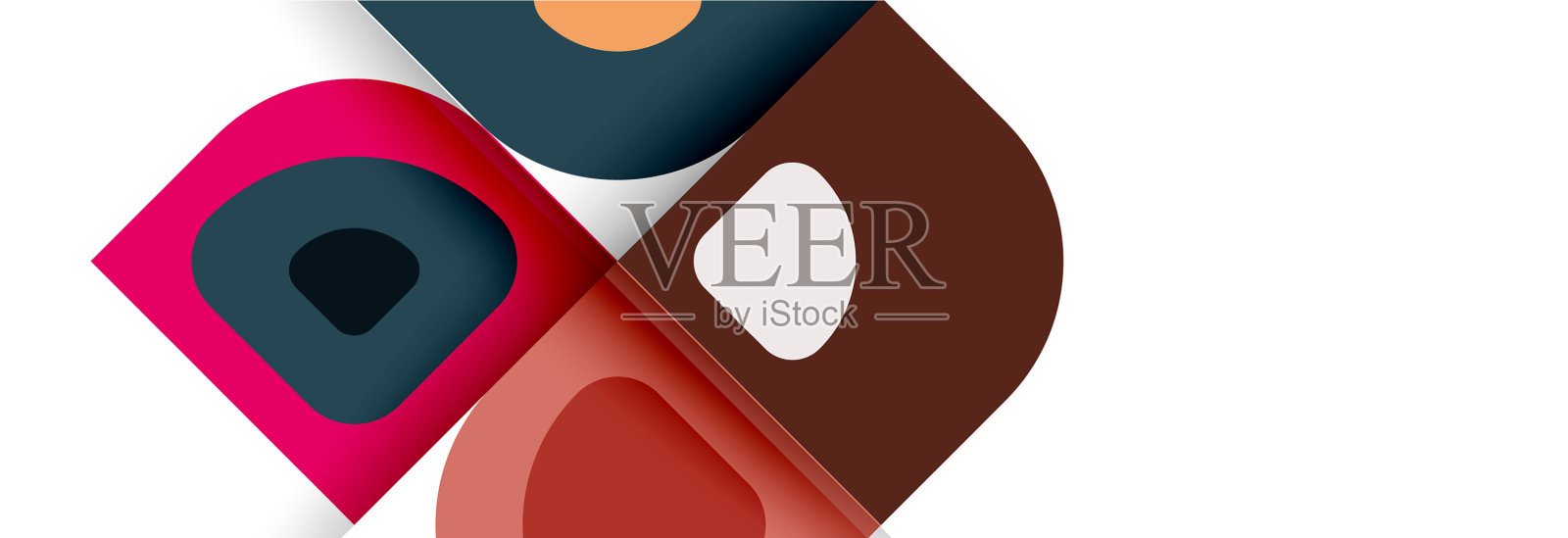 集现代几何抽象插画图片素材