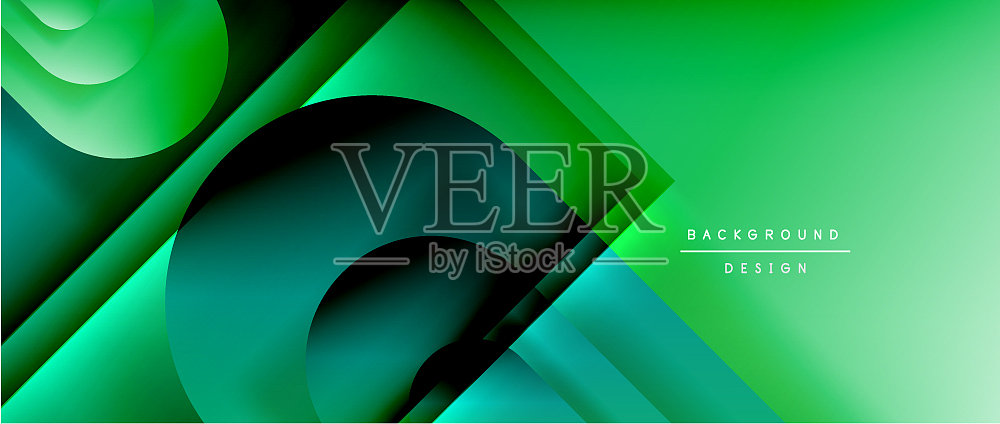 几何抽象背景与线条插画图片素材