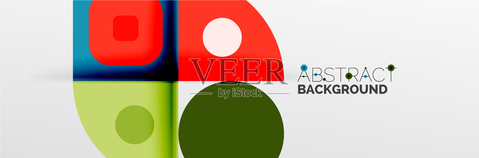 明亮的颜色圆圈抽象圆形的形状和插画图片素材