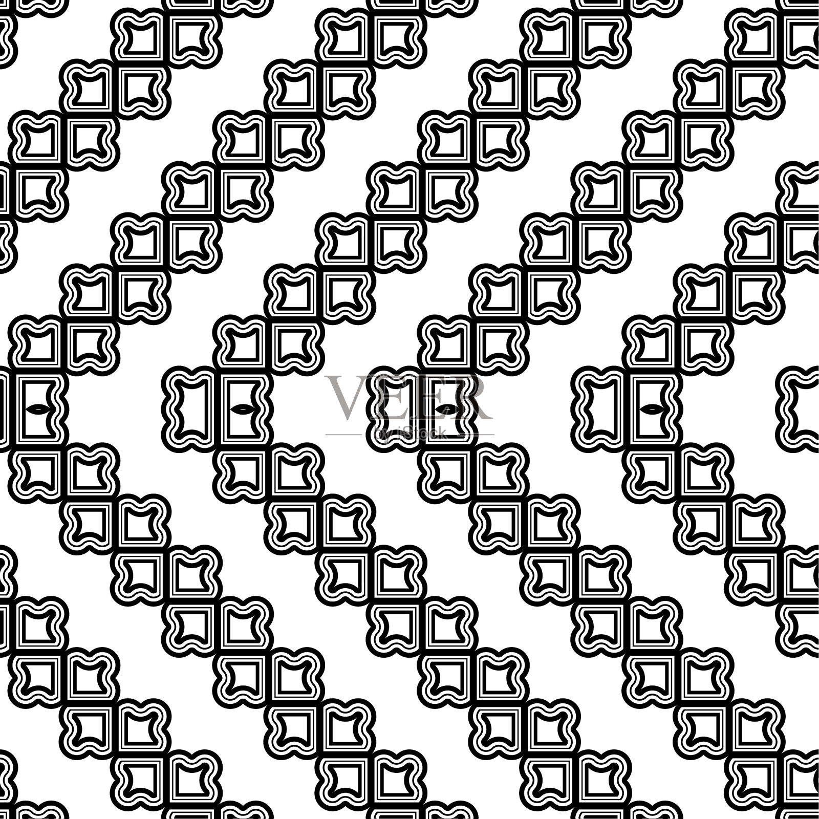 设计无缝单色光栅之字形图案插画图片素材