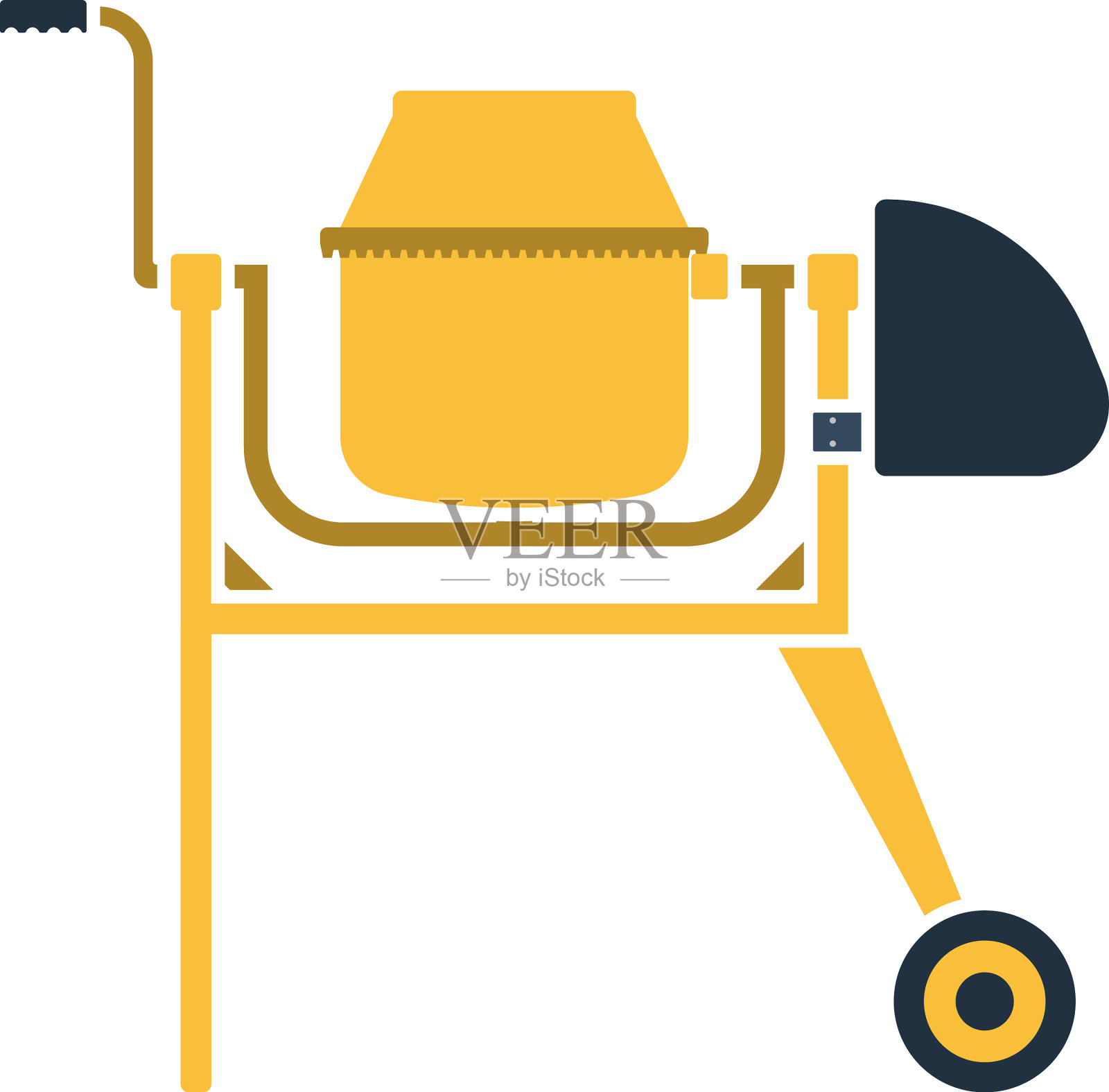 图标混凝土搅拌机插画图片素材