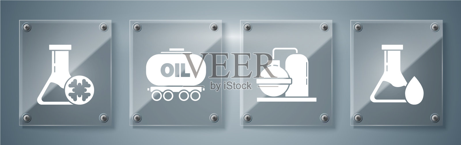 集油气工业用油测试管图标素材