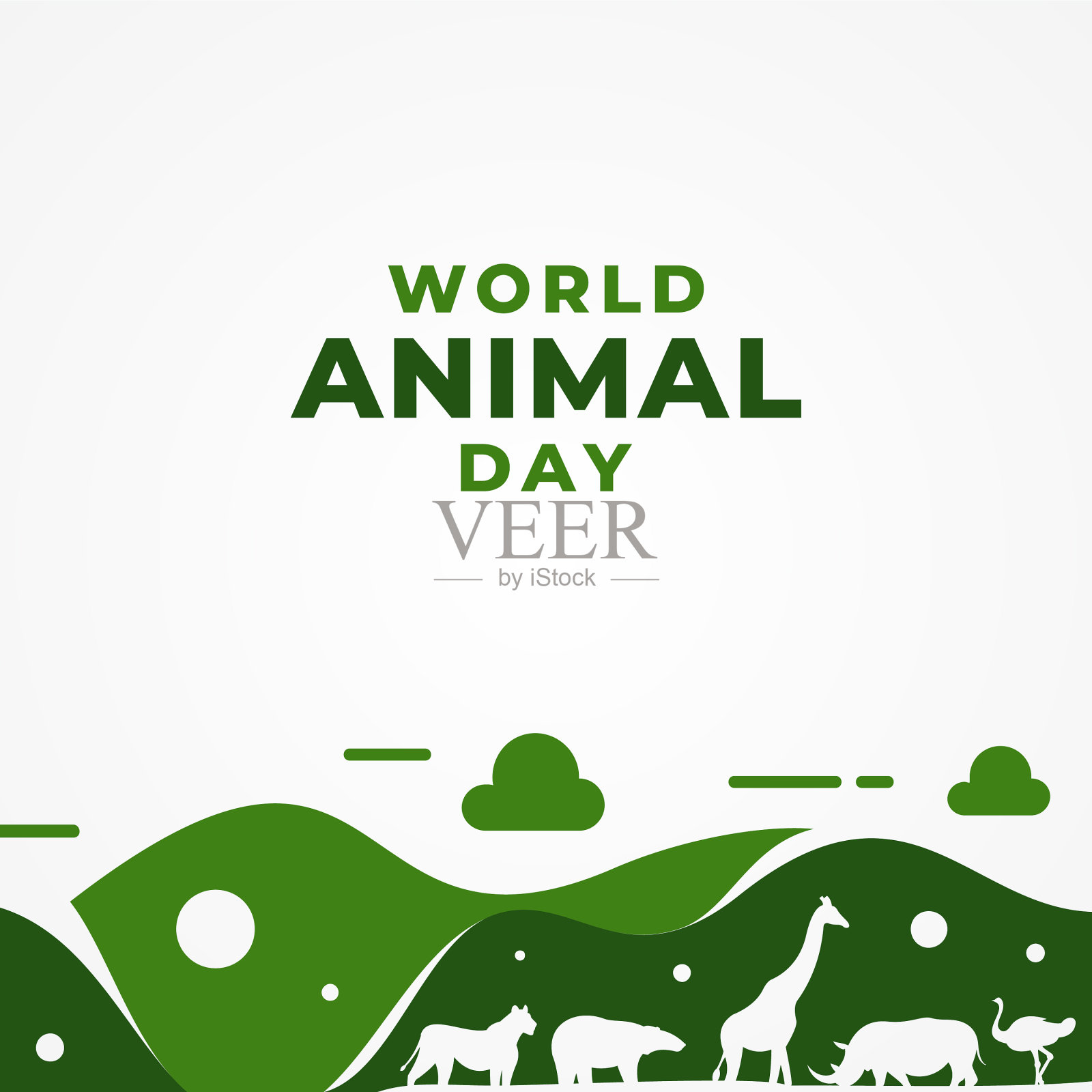 世界动物日设计庆祝时刻插画图片素材