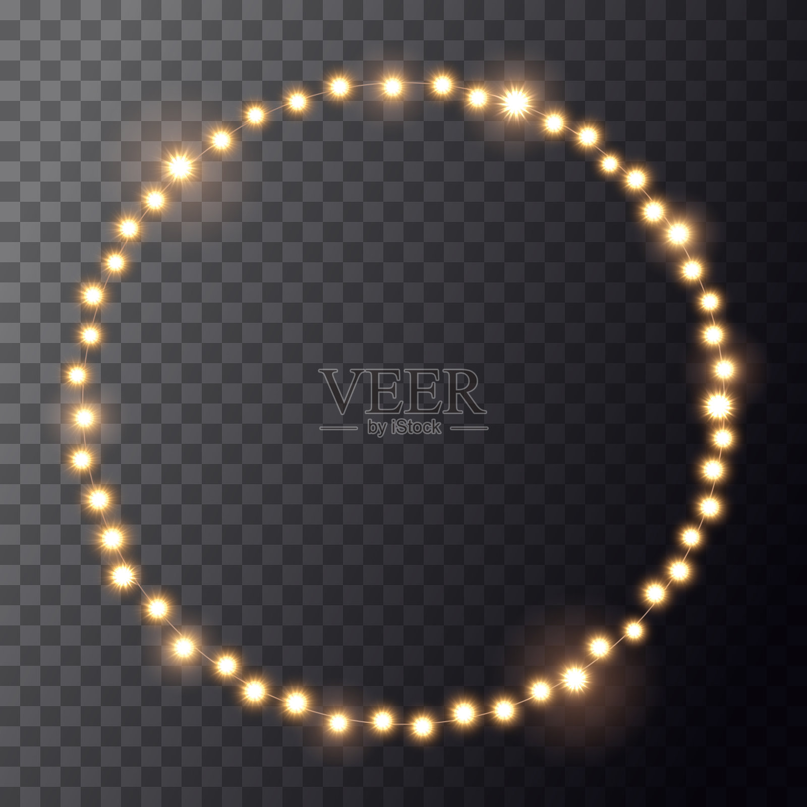 光圣诞花环插画图片素材