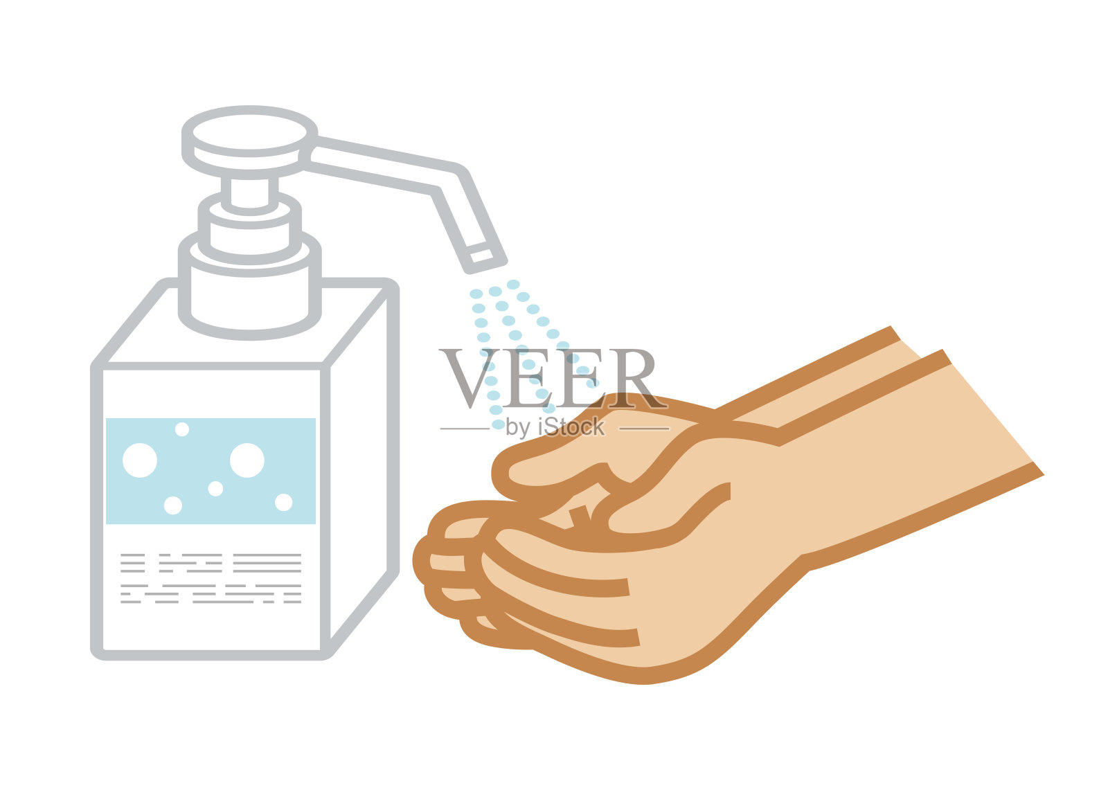 手消毒插画图片素材