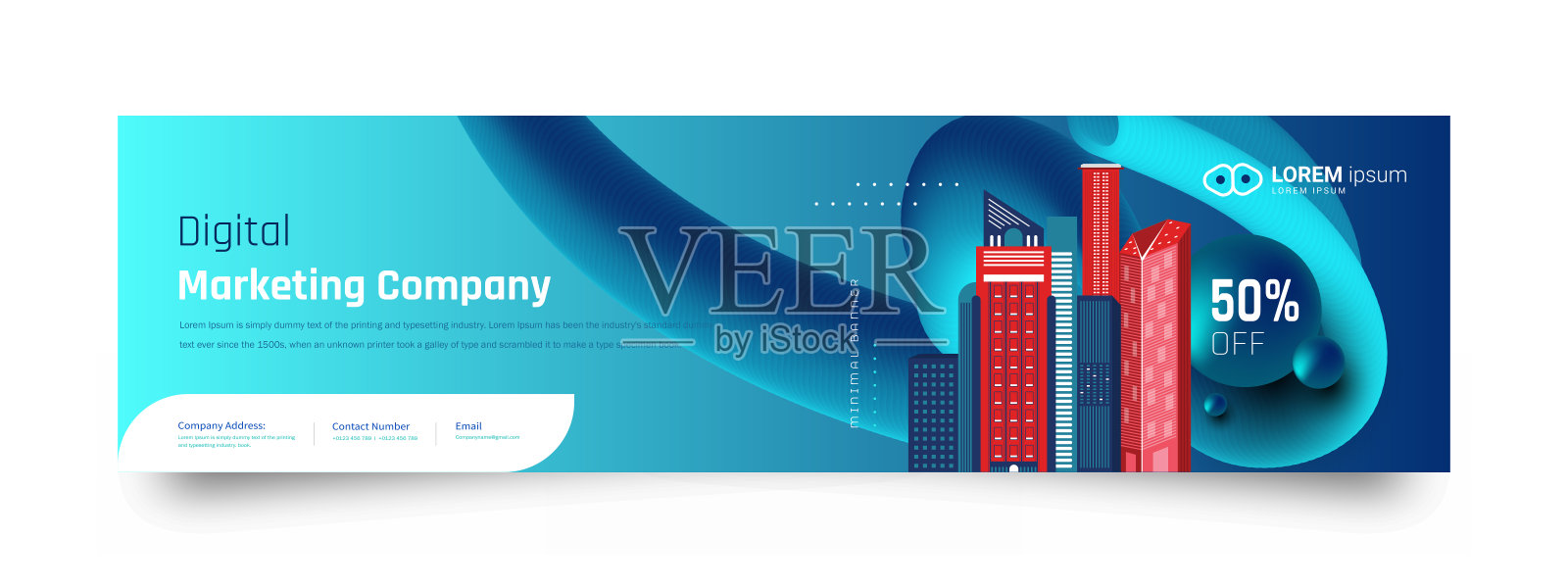 创意极简的社交媒体帖子模板。简单的横幅销售模板插画图片素材