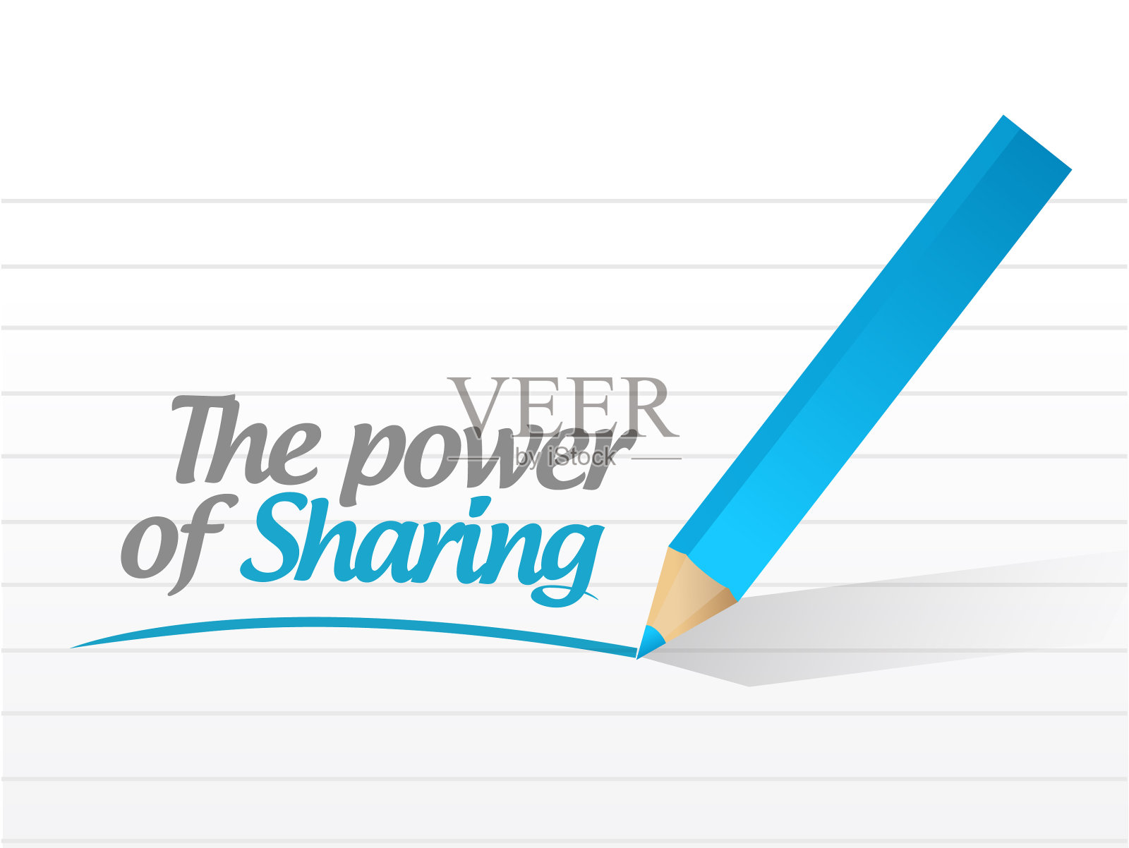 分享信息插图设计的力量插画图片素材