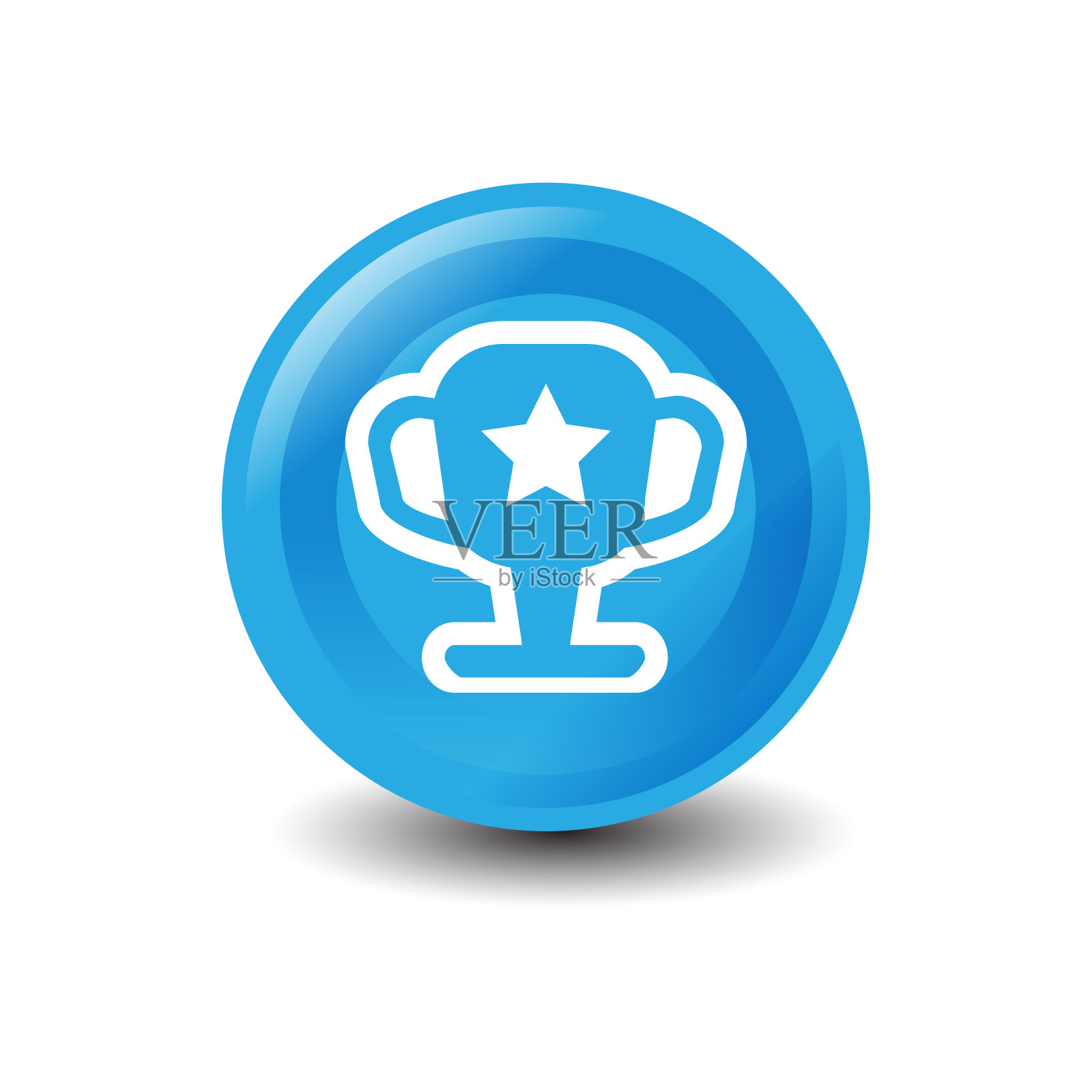 奖杯图标时尚和现代的奖杯象征插画图片素材