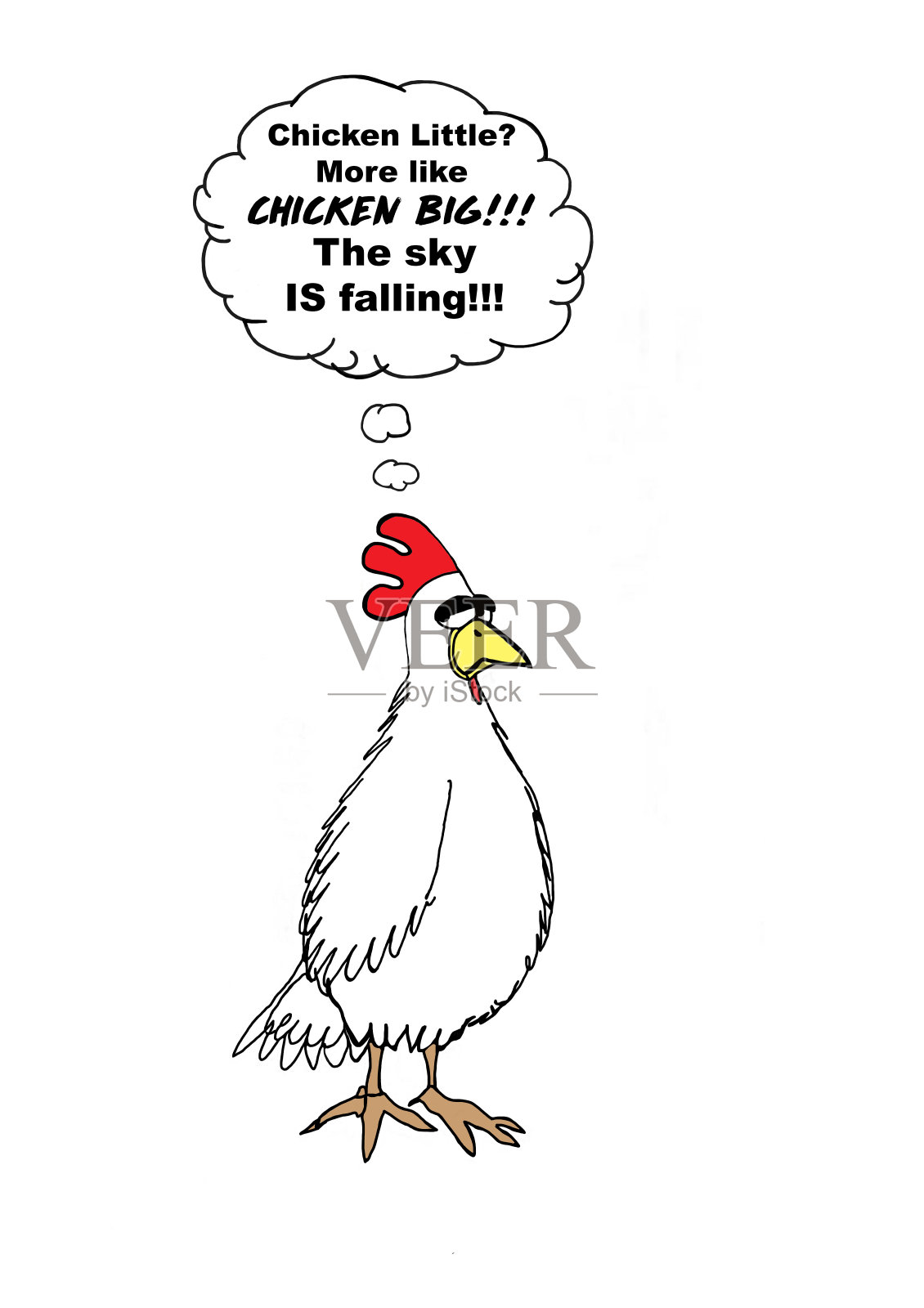 小鸡说天要塌下来了。设计元素图片