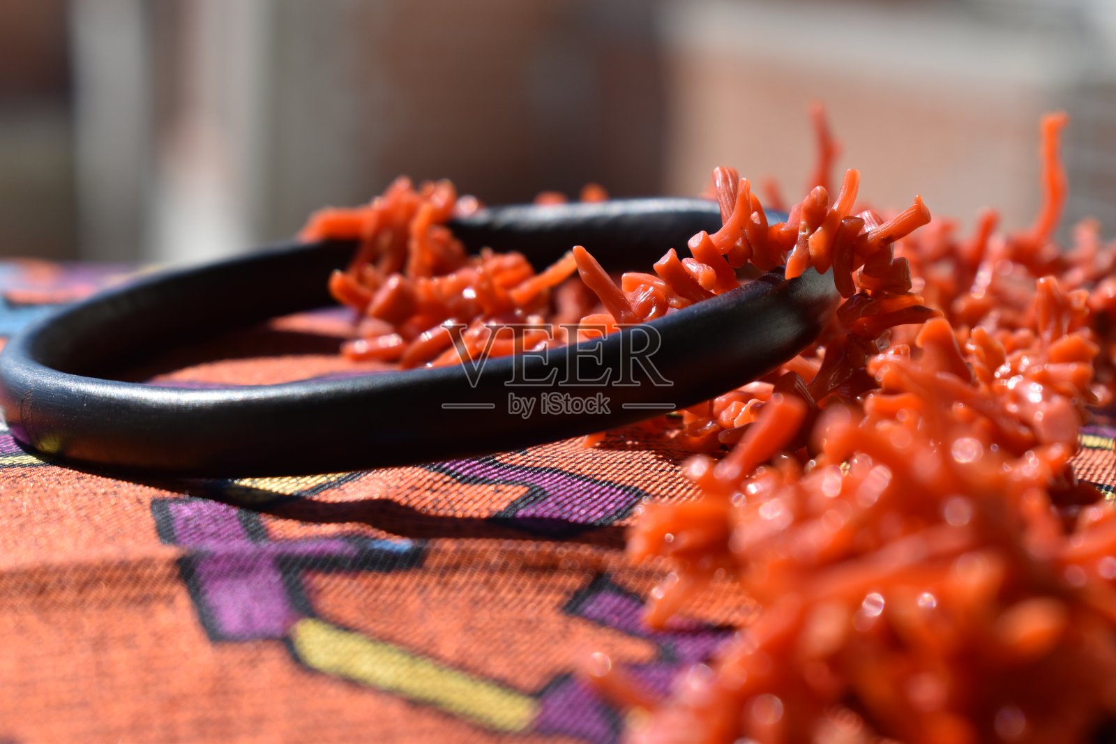 珊瑚和木材照片摄影图片